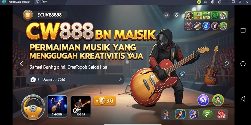 Screenshot gameplay CW8888 menunjukkan pengalaman musik yang mendalam dan menyenangkan.