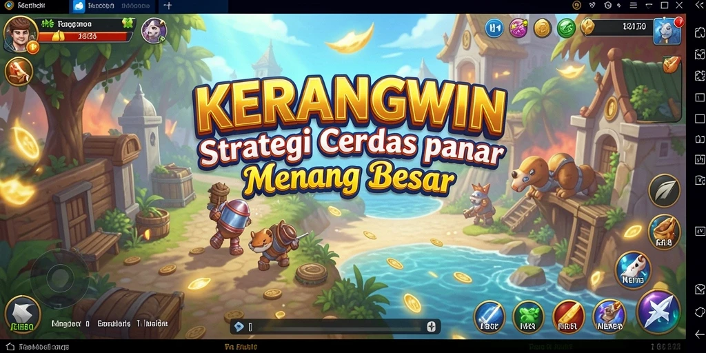 Screenshot gameplay KERANGWIN menampilkan strategi yang menegangkan.
