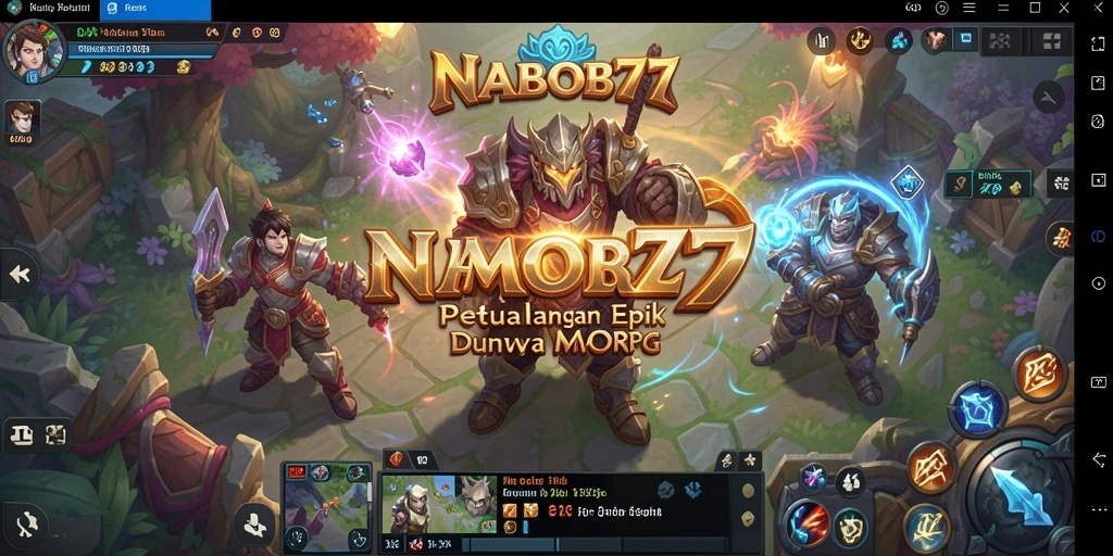 Tangkapan layar gameplay <strong>NABOB77</strong> menunjukkan dunia fantasi yang luas dan aksi seru dari pemain.