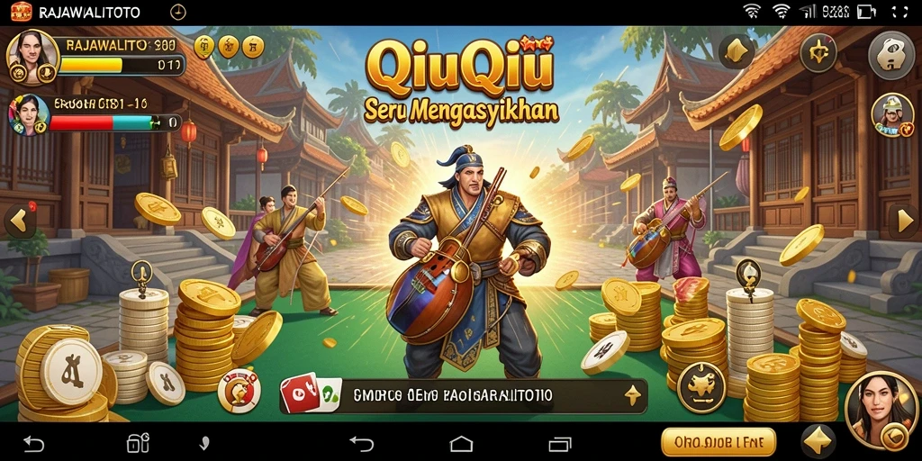 Screenshot gameplay RAJAWALITOTO yang menampilkan aksi QiuQiu yang mendebarkan.