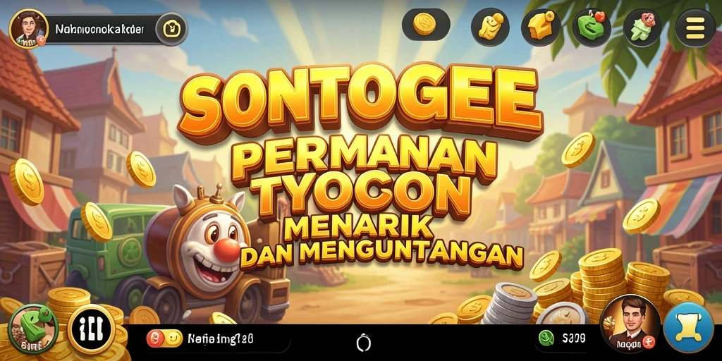 Tampilan gameplay seru dalam SONTOGEL yang menunjukkan manajemen bisnis.